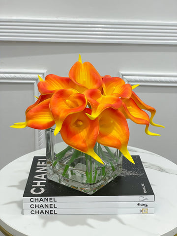 Real Touch Calla Lily Modern Arrangement - Flovery
